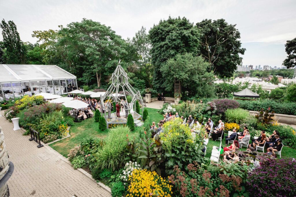 most romantic wedding venues in toronto - casa loma - historic gardens