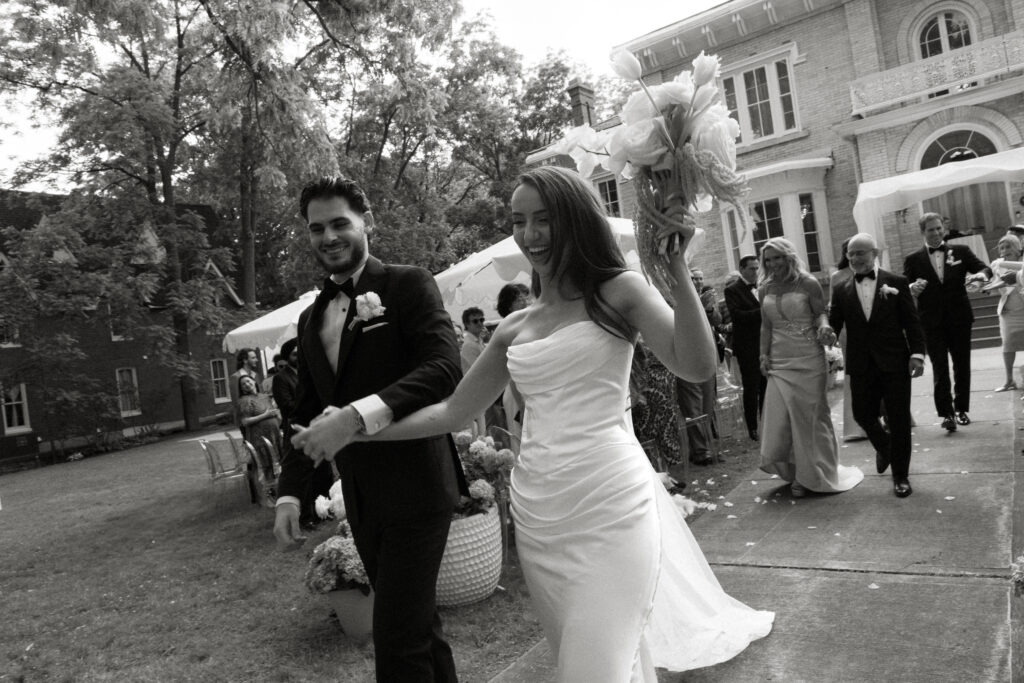 Candid wedding moment captured by a Toronto wedding photographer