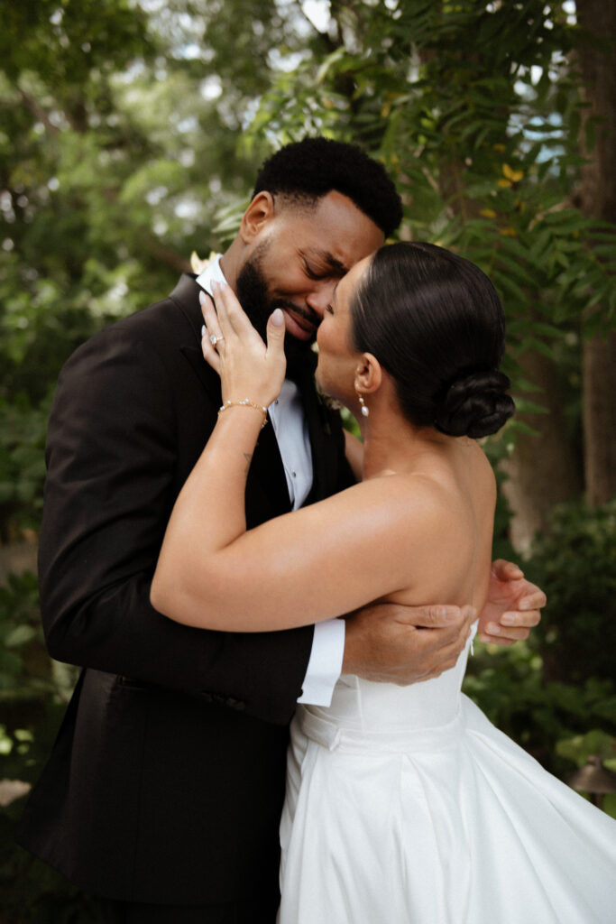 Emotional first look at a luxury September Toronto wedding