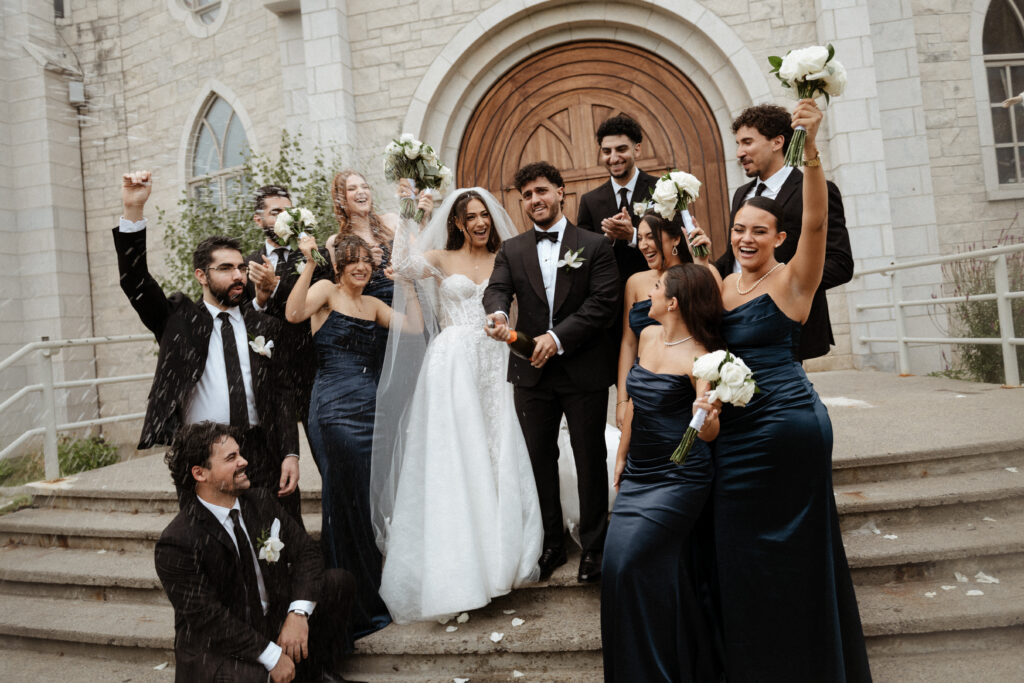 Traditional Zaffe celebration during a Lebanese wedding, photographed by a Toronto wedding photographer