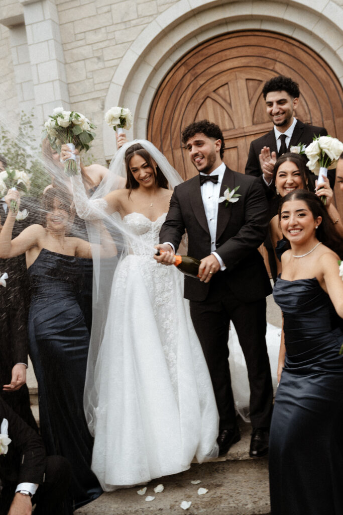 Traditional Zaffe celebration during a Lebanese wedding, photographed by a Toronto wedding photographer
