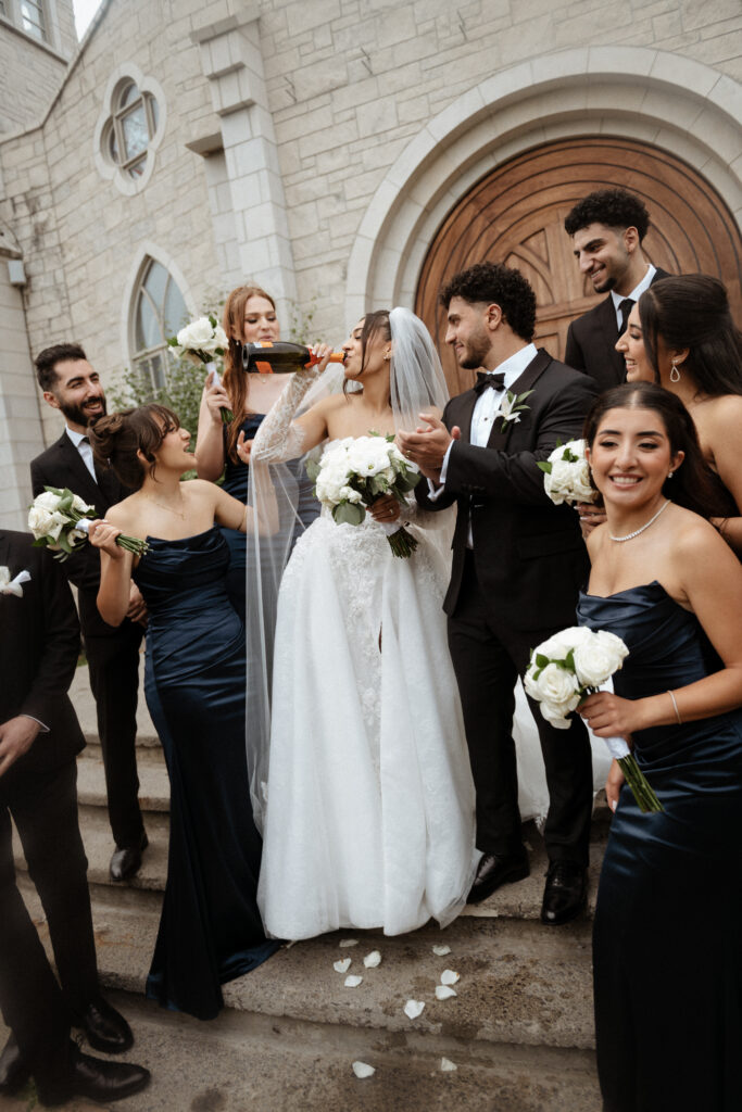 Traditional Zaffe celebration during a Lebanese wedding, photographed by a Toronto wedding photographer