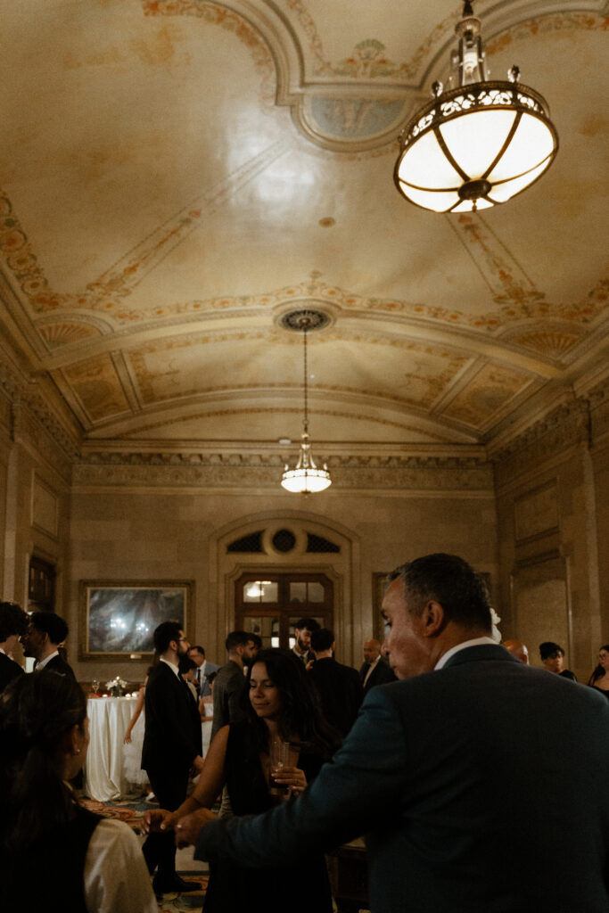 Luxury wedding reception with ballerina performance at Château Laurier Ottawa