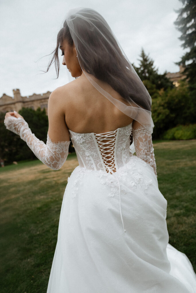 Editorial wedding portraits during a Lebanese wedding at Château Laurier Ottawa on film by Toronto Wedding Photographer