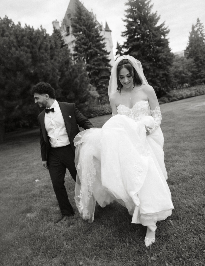 Editorial wedding portraits during a Lebanese wedding at Château Laurier Ottawa on film by Toronto Wedding Photographer
