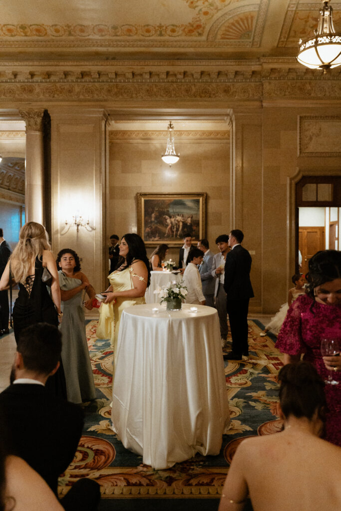 Luxury wedding reception with ballerina performance at Château Laurier Ottawa