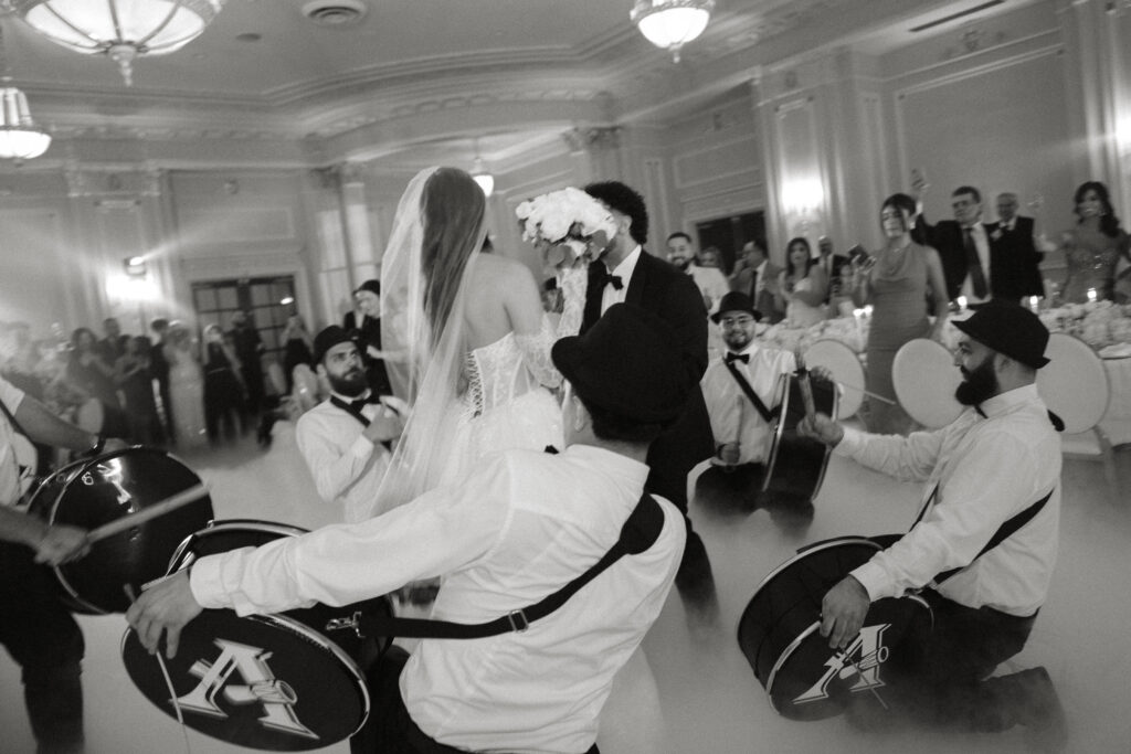 Family-led Lebanese wedding celebration with drums and dancing at Château Laurier Ottawa
