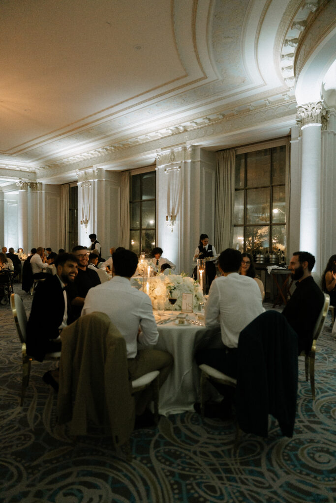 Cinematic wedding reception at Château Laurier Ottawa photographed by a Toronto wedding photographer