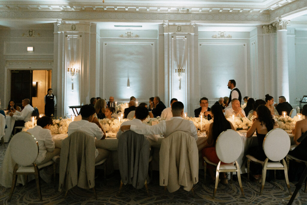 Cinematic wedding reception at Château Laurier Ottawa photographed by a Toronto wedding photographer