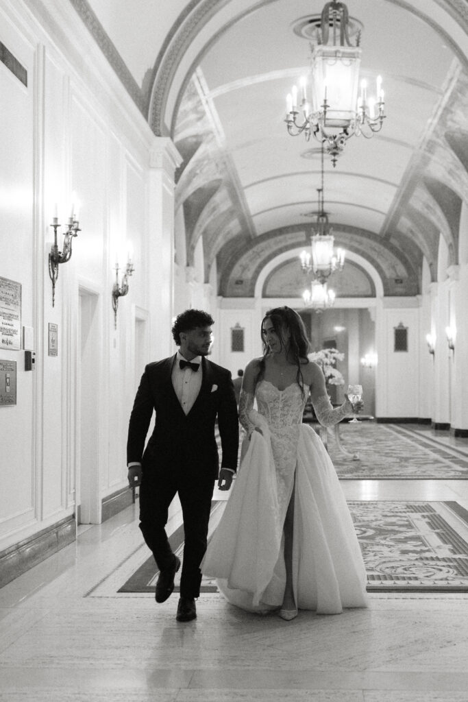 Cinematic wedding reception at Château Laurier Ottawa photographed by a Toronto wedding photographer